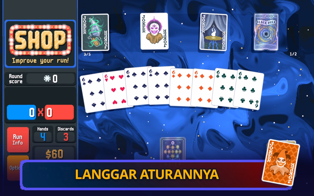 Contoh toko dan pilihan untuk membentuk sebuah run. Sumber: Playstack.