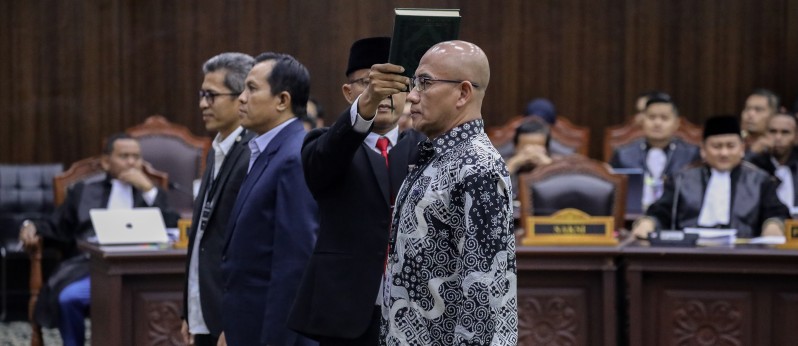 Dokumentasi saksi pada sidang pembuktian pihak KPU, publikasi awal Oktober 2026.