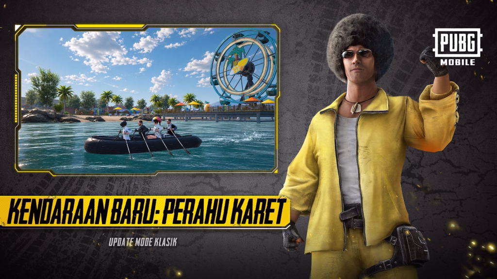Contoh kendaraan perahu dalam materi resmi PUBG MOBILE. Sumber: Level Infinite.