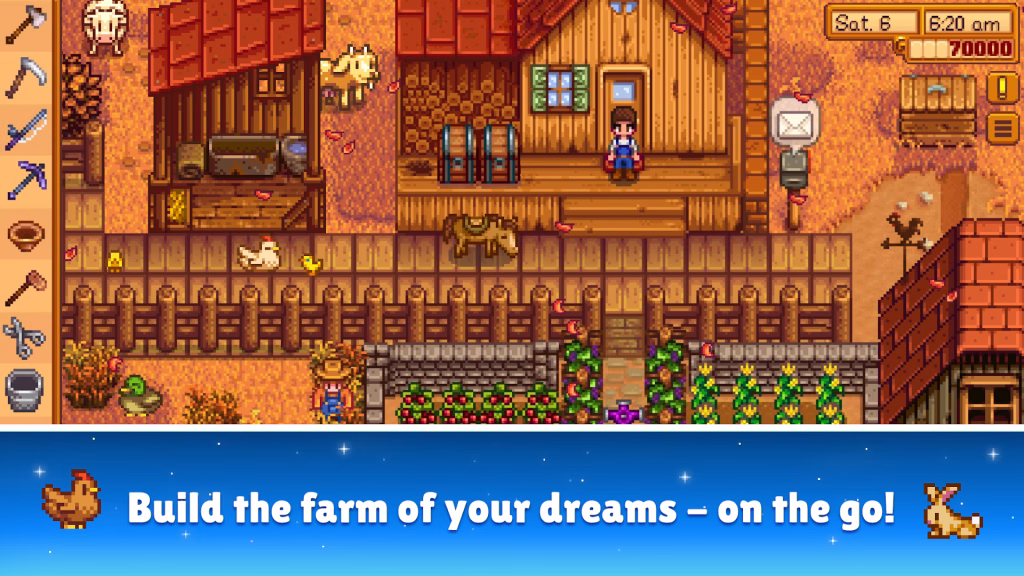 Contoh aktivitas pertanian dan peternakan Stardew Valley. Sumber: ConcernedApe.