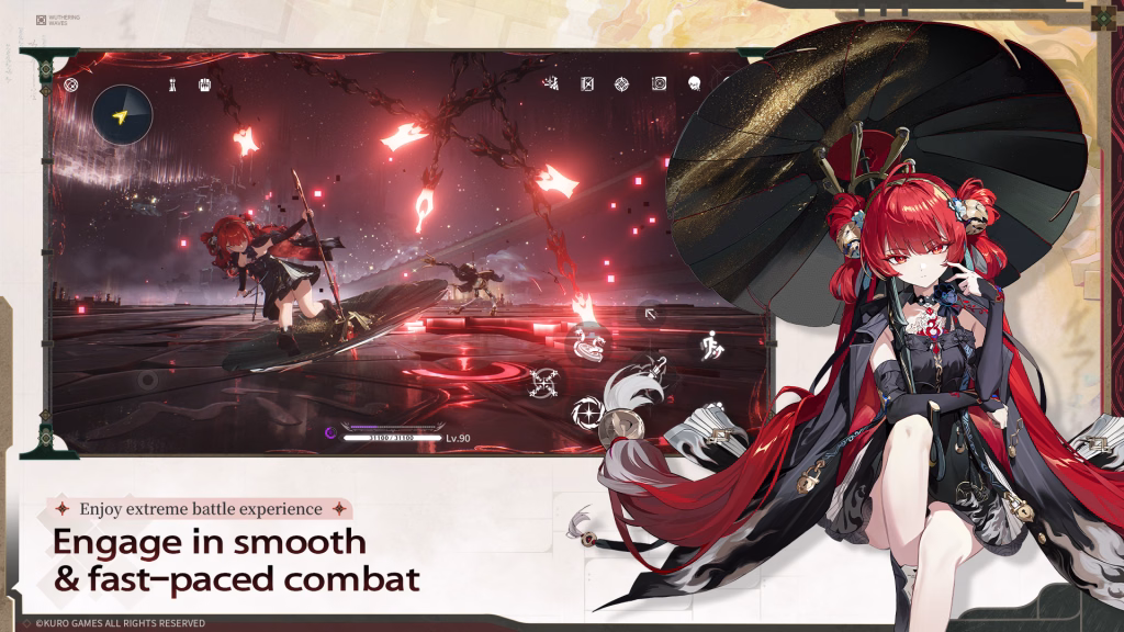 Contoh tampilan pertarungan dalam materi resmi. Sumber: HK KURO GAMES LIMITED.